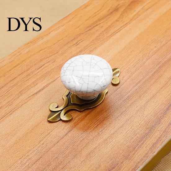 Drawer Knob Handle Thickening Comfortable Touch Round Ceramic Cabinet Cupboard Door for Furniture