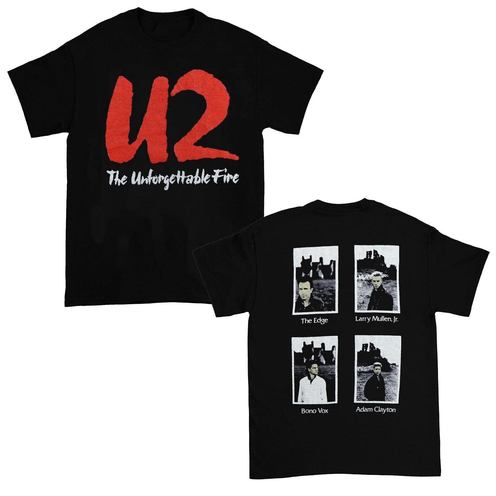 1985 U2 Unforgettable Fire New Double T-Shirt Mens Womens Tees Top M