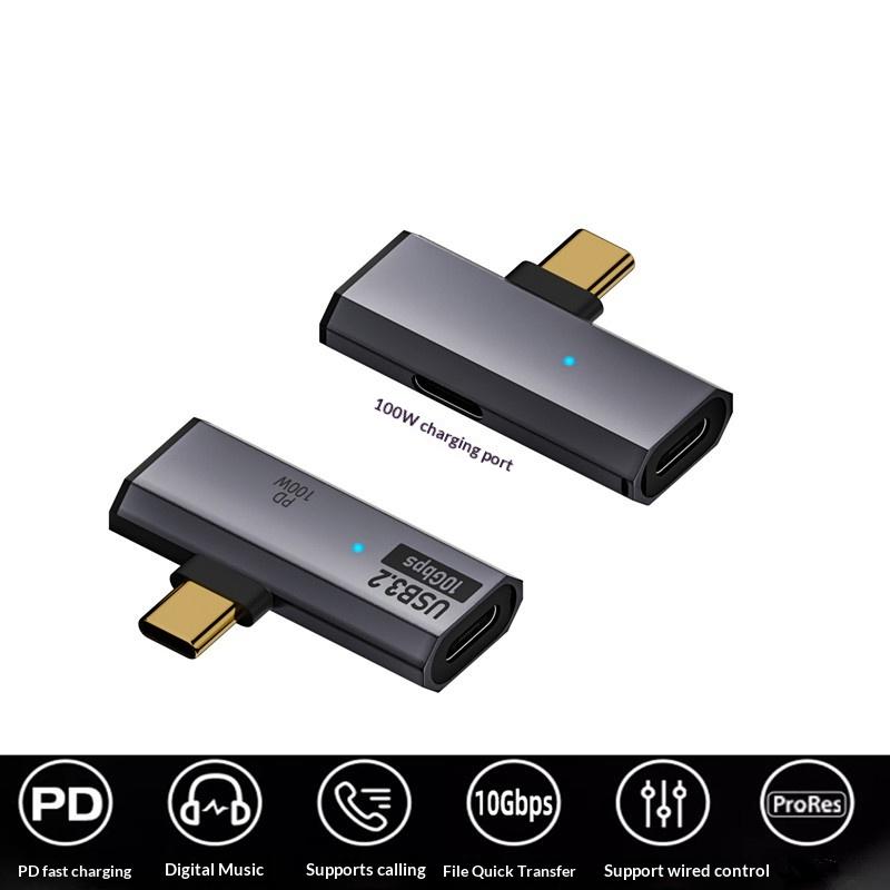 2 v 1 Type C OTG adaptér USB C samec na USB-C samici USB 3.2 rozbočovač 100W PD rychlé nabíjení pro notebook tablet