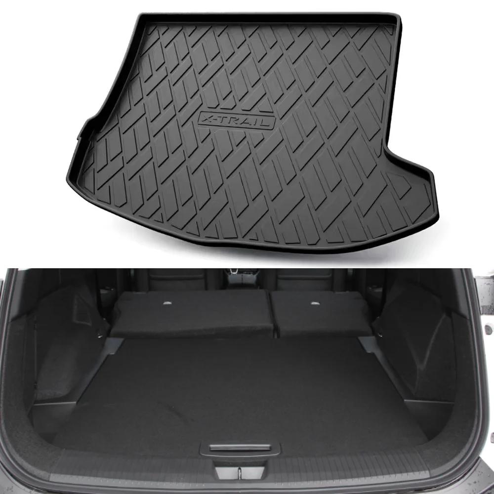 

Коврик для багажника автомобиля Nissan X-Trail Rogue T33 2025~2024, водонепроницаемый коврик для ног, аксессуары для ковриков чёрный