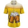 Men Summer Beer Printing Shirt Hawaiian Beach Vacation Clothing Male Fashion Street Style Shirt Daily Men's and Women's Shirt