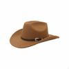 Cowboy Fedora Hat, Wool Fabric, Adjustable, Unisex, Outdoor 5658cm Red