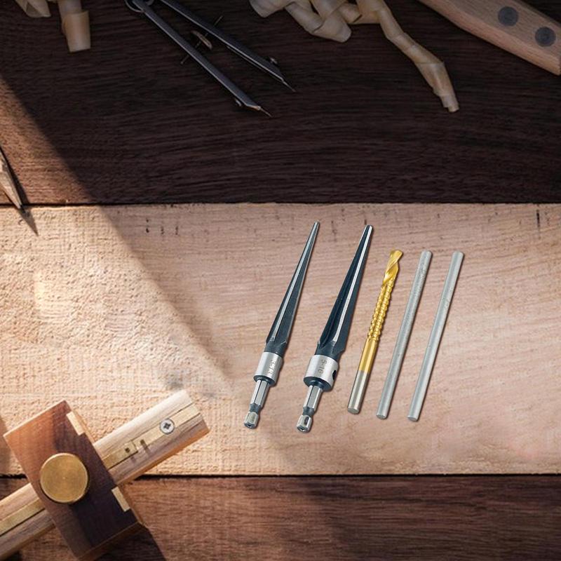 Reamers For Metal 5pcs Metal Hole Opener Tapered Reamer Tool Handheld Chamfer Reaming Tool Bridge Pin Hole Hand Reamer