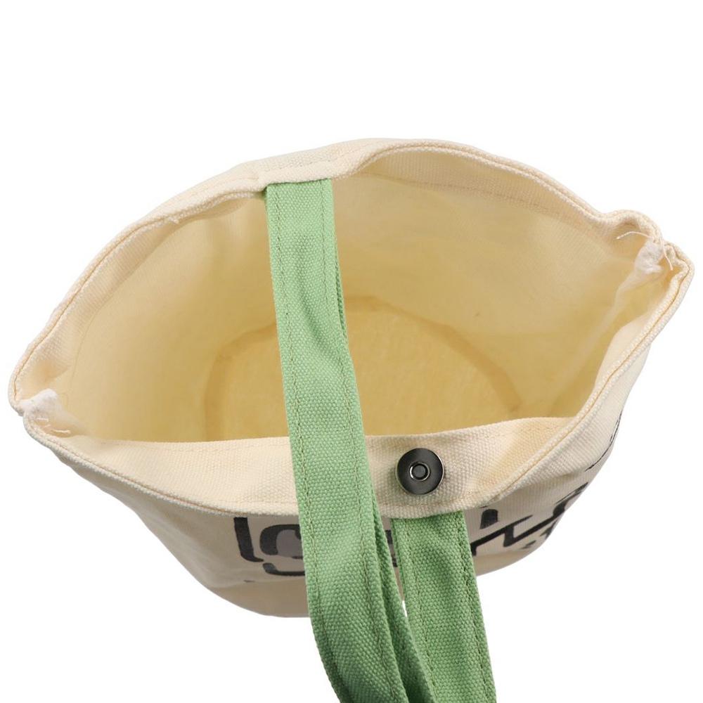 Letter Cartoon Handbag Husky Bucket Shape Bag Elegant Canvas Dog Tote Bag Outdoor