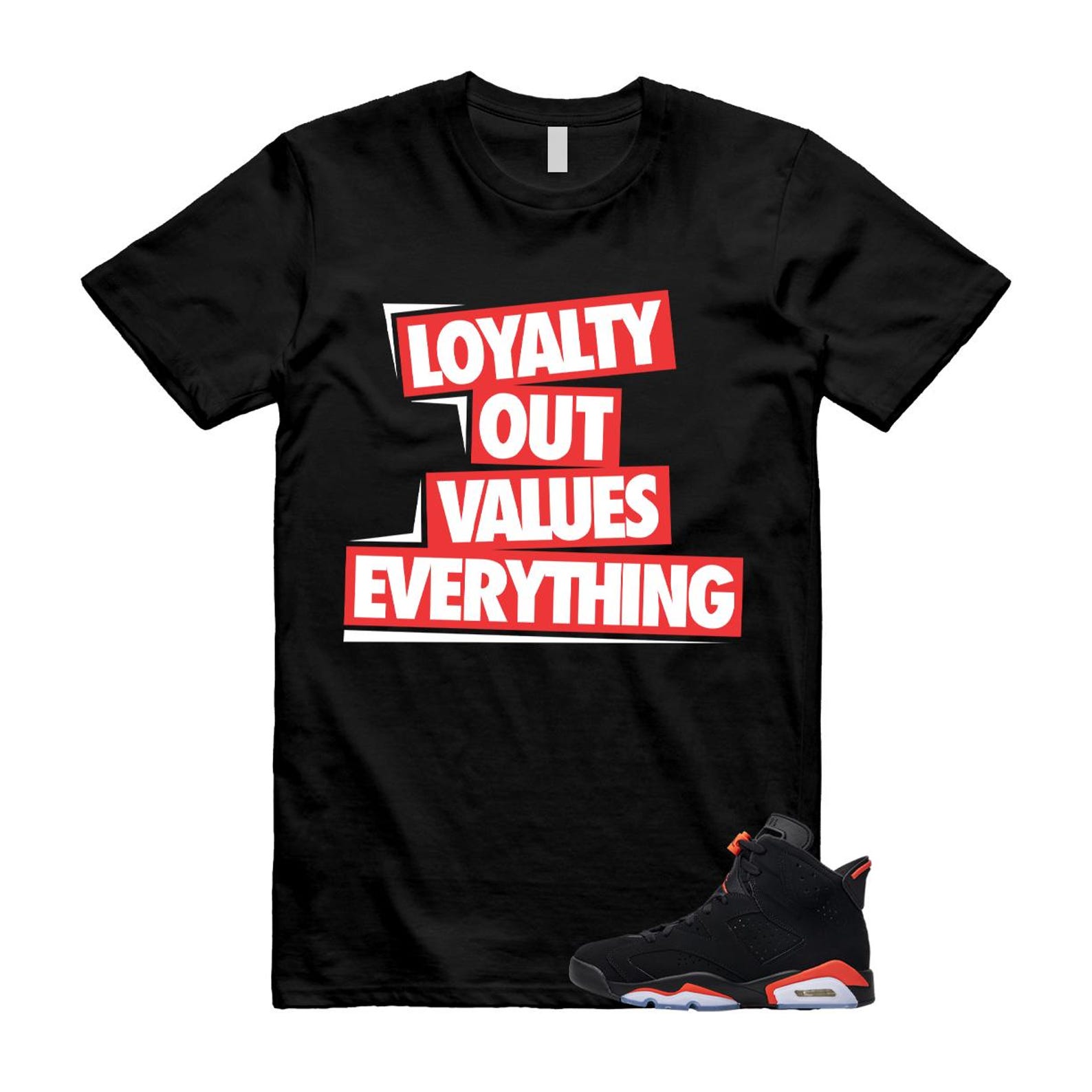 6 Infrared Salesman Black Red T Shirt Match LOVE 4XL