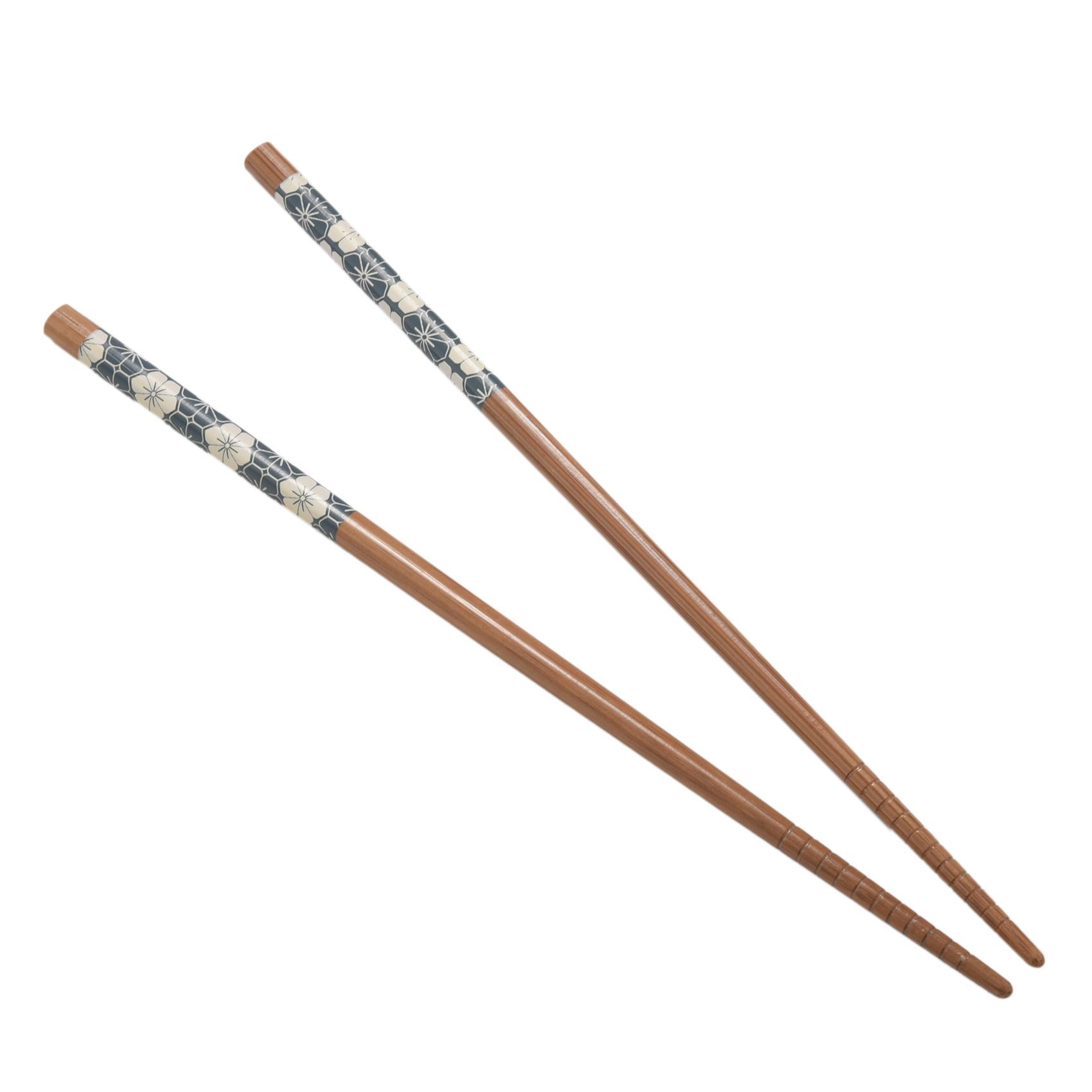 ABUL-10 Pairs Natural Bamboo Chopsticks Reusable Classic Japanese Style Chop Sticks Gift Sets, Dishwasher Safe, 8.8 Inch