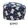 Cartoon Printed Nursing Caps Men Women Medical Hats Adjustable Long Hair Pet Dental Clinic Doctors Scrub Hat