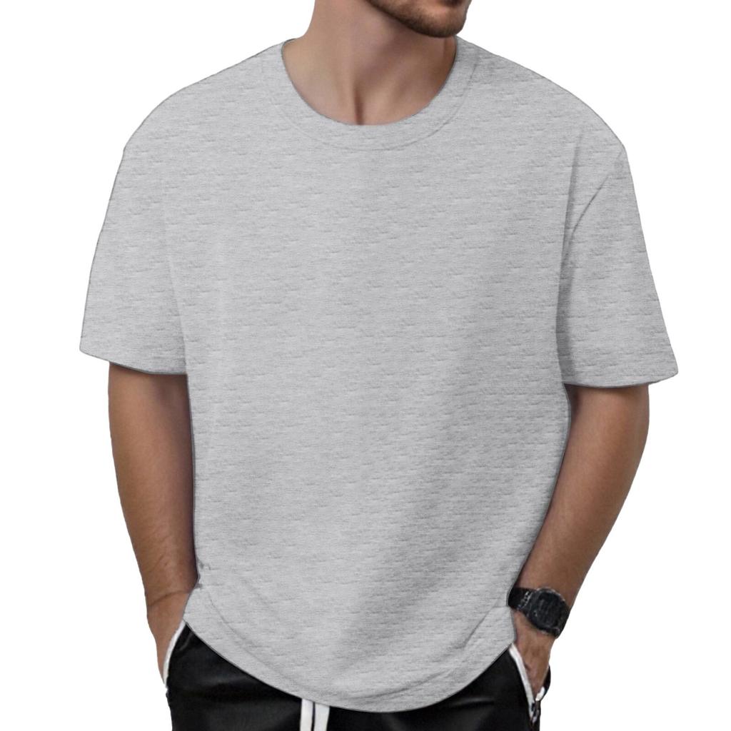 Men's 320G Cotton Short Sleeve T-shirt Men's Summer Loose Half Sleeve Color Non-permeable Cotton
