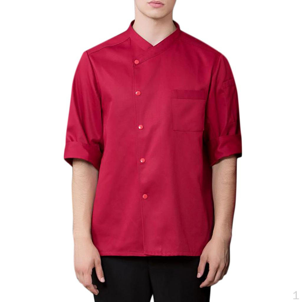 

Куртка з 3/4 рукавом Кухарська уніформа Унісекс червоний