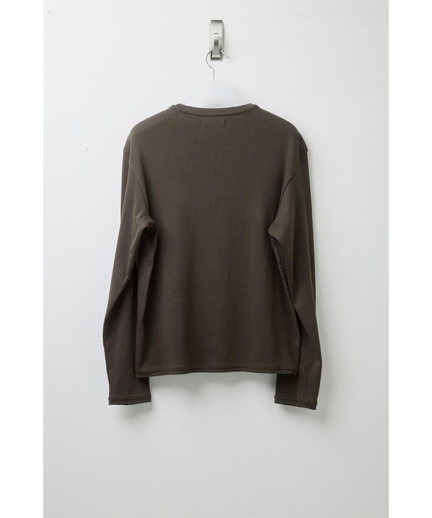 HATCHINGROOM Rolling Tee Rib Deep Brown