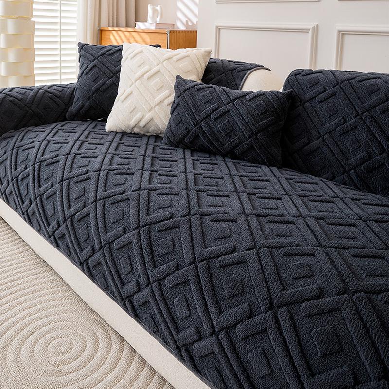 Плюшевая противоскользящая подушка на диван Осень-Зима 2026 - Утолщенное сиденье и чехол 70x70 cm 1280₽