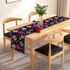 Horror Halloween Skull Table Runner Ethnic Mexico Flower Table Runner Day of The Dead Kitchen Dining Tablecloth Table