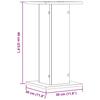 Speaker Stands (2 Pcs) Smoked Oak 30x30x60 Cm Engineered Wood