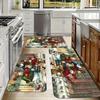 1 Stück Anti-Ermüdungs-Küchenteppiche Weihnachts-Winter-Druck Wasserdicht Rutschfest Dick Gepolsterte Küchenmatte Schwerlast Komfort Stehmatte für Küche