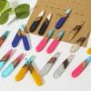5 PCs Resin & Wood Wood Effect Resin Pendants Multicolor Drop 4.4cm X 0.8cm