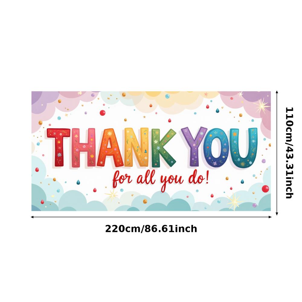 Partybanner Lustiges Thema Dankesbanner Sternmuster Dankbar-Banner für Heimdeko Kundenwertschätzungs-Event Dekoration