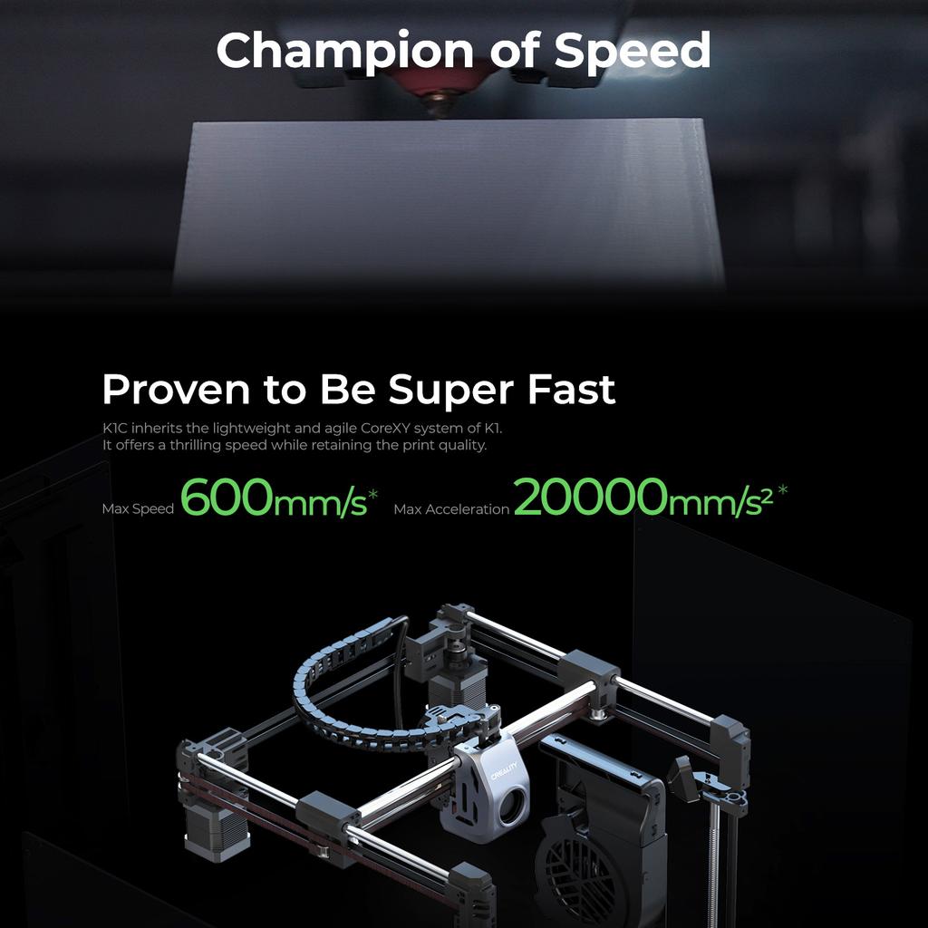   K1C 3D Print  600mmCelsiuss High Speed   3D Print s with Al Cam a Obs vant All-Metal Hot End Kit   Direct   Extrud  Auto Leveling