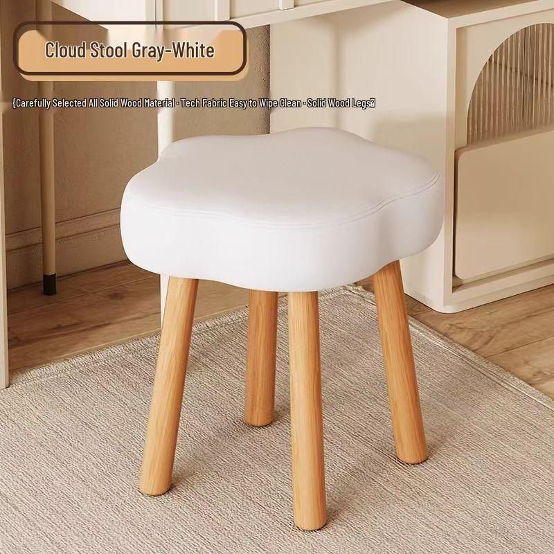 

Soft Upholstered Low Stool for Living Room and Entryway