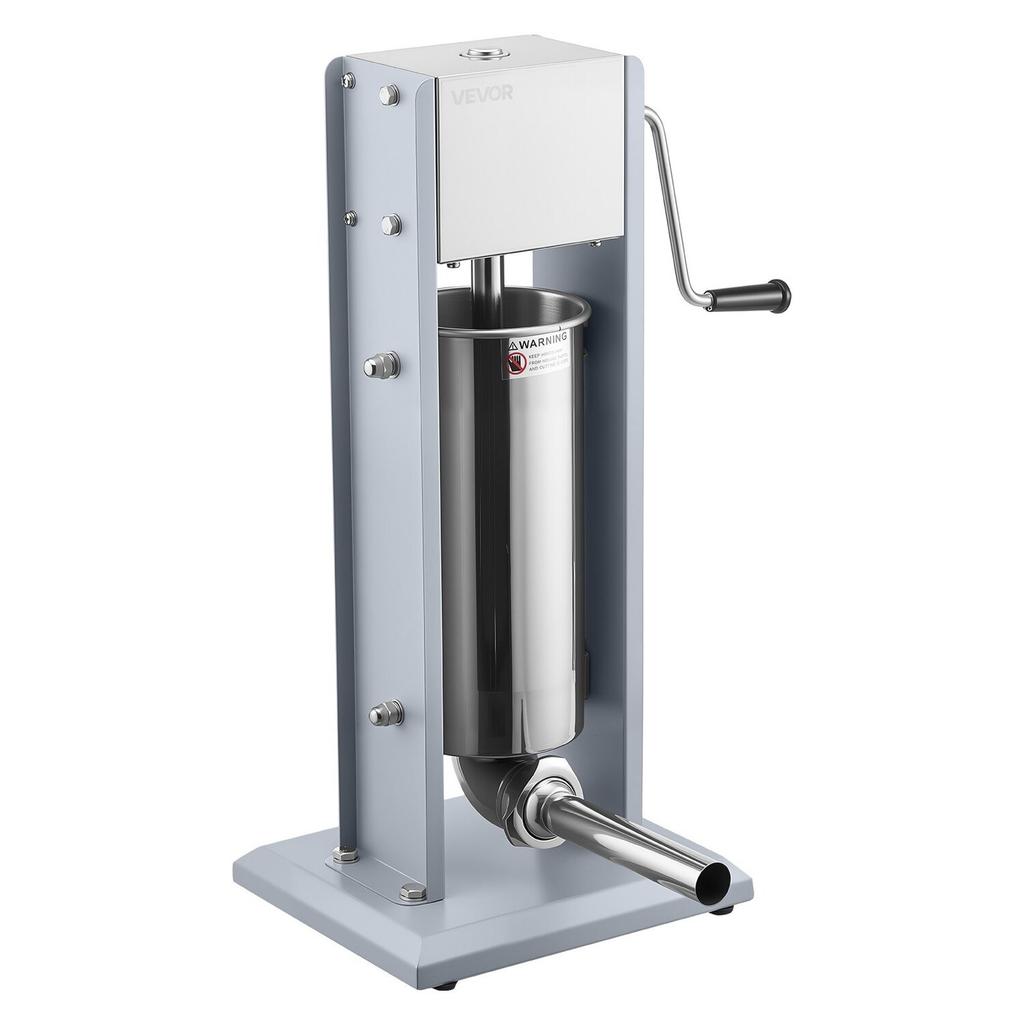 Manual Sausage Stuffer, 11 LBS / 5 L Vertical Meat Stuffer, Heavy Duty Sausage Casing Meat Stuffing Machine, Dual-Speed Stainless Steel Filler with 5