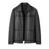 FIRS Men's Genuine Sheepskin Business Casual Leather Jacket