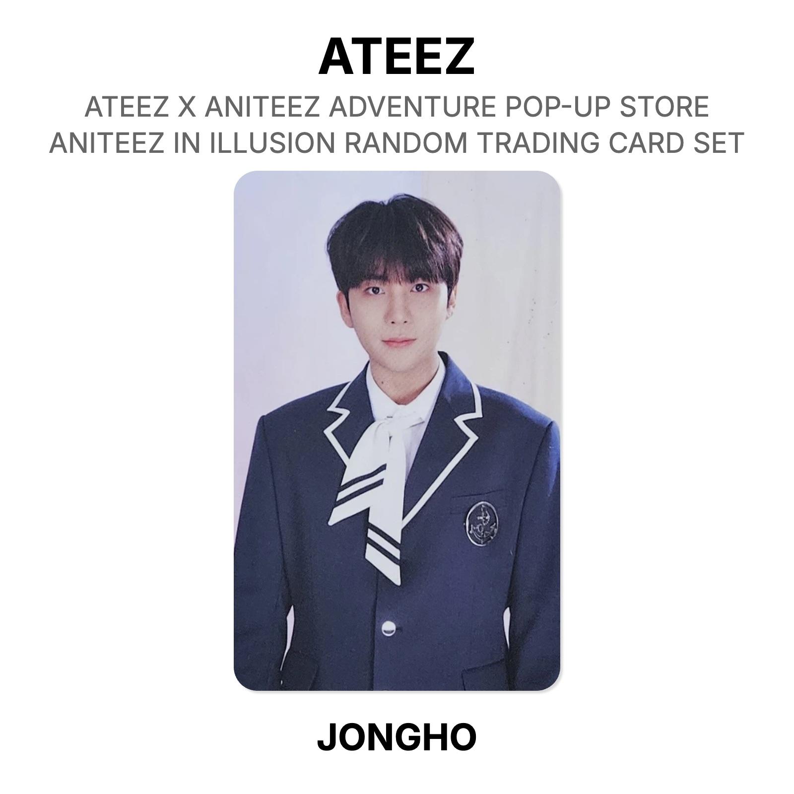 ATEEZ X ANITEEZ ADVENTURE POP-UP STORE ANITEEZ IN ILLUSION RANDOM TRADING CARD SET Official Photocard JONGHO 02