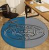 Manchester City FC Pattern Round Rug, Indoor/Outdoor Mat, for Picnic, Gameroom, Bedroom, Office, Living Room, Home Decor Carpet, Birthday Gift