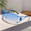 Modny Trend Okulary Ochronne Okulary Bezpieczeństwa Bezramkowe Cięte Krawędzie Zintegrowane Okulary Przeciwsłoneczne Ochrona UV Osłony Przeciwsłoneczne