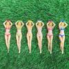 6PCS Bikini Girl Golf Tees Plastic Novelty Tee with Divot Tool 3 Inch Lightweight Durable for Women Golfers Random Color