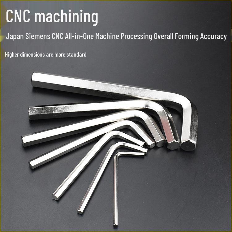 Nigao Metric & Imperial L-shaped Nickel-plated Hex Key Set - Standard Flat Head Six-sided Wrenches Metric Flat Head M2.0
