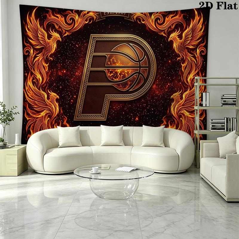 Indiana Pacers Wall Tapestry Aesthetic Wall Hanging Printed Fabric Blanket Decorative Tapestries for Bedroom Living Room Home Decor