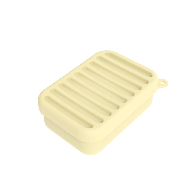 

Силіконова дорожня мильниця з дренажною кришкою/шаром, компактний контейнер для твердого мила, міцна мильниця для кемпінгу, спортзалу та подорожей жовтий