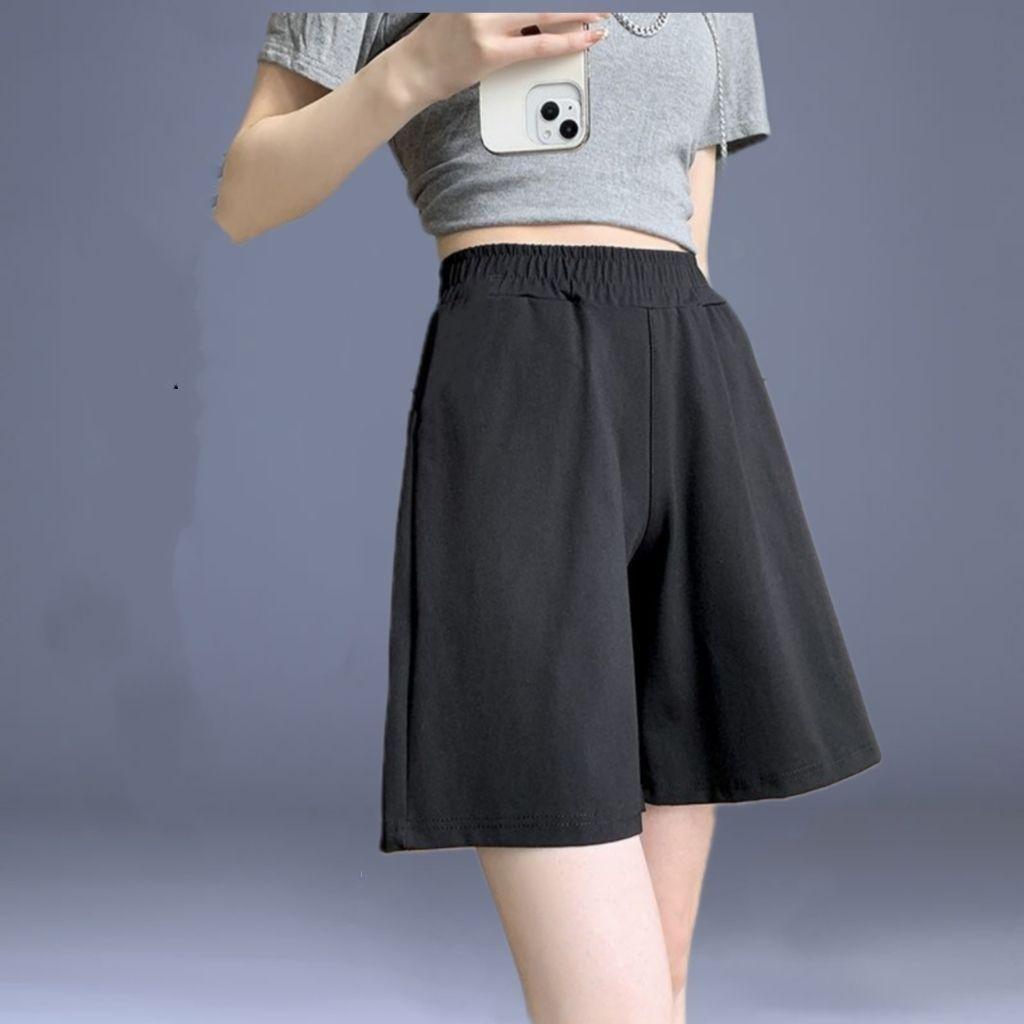 BOGO Spring/Summer Women s Black Wide-Leg High-Waisted Casual Sports Pants XXL (128-148 lbs)