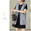 Women Plus Size Linen Blend Sleeveless Vest Open Front V Neck Top
