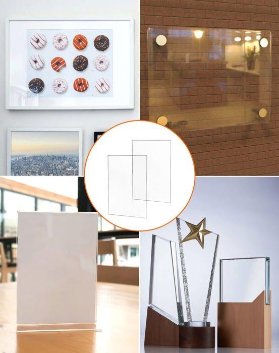 Cadre photo - Qwork - WD6714 - Acrylique haute transparence - 10 feuilles - 18x13 cm