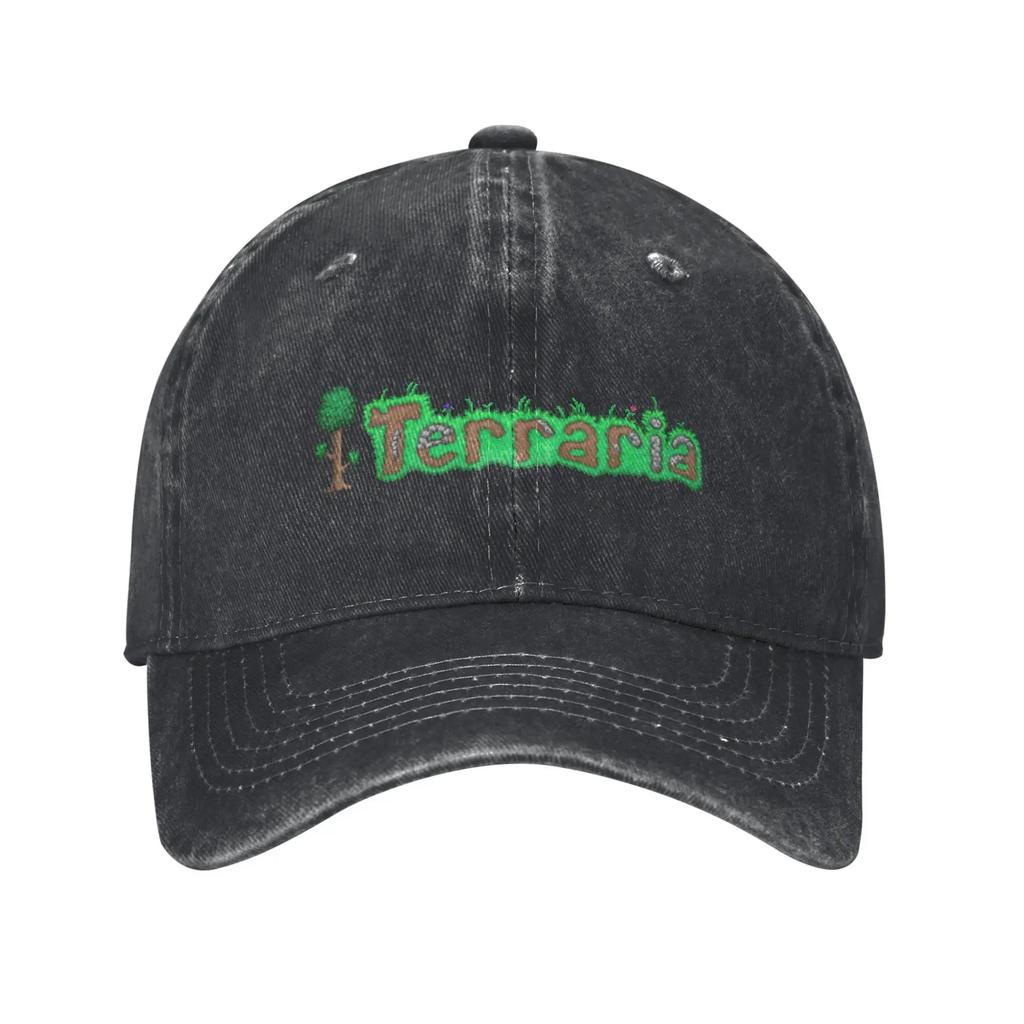 Summer Terraria Game Logo Baseball Cap Sun Hot Sale Design Washed Trucker Hat FeUnisex Unisex Casual Tennis Skate Baseball Caps