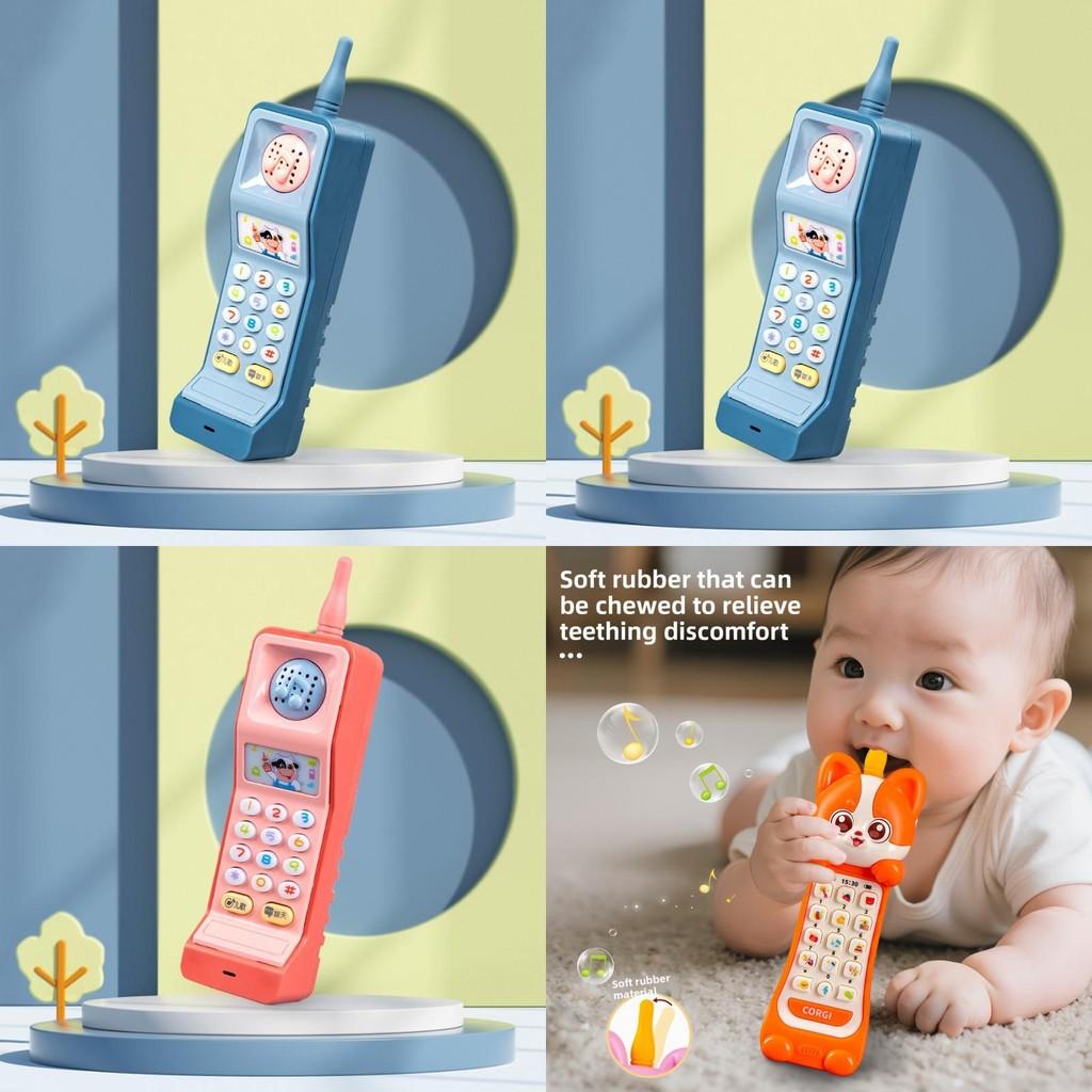 Vintage Childrens Deer Toy Phone With Light Sound Recording For Early Learning Gift