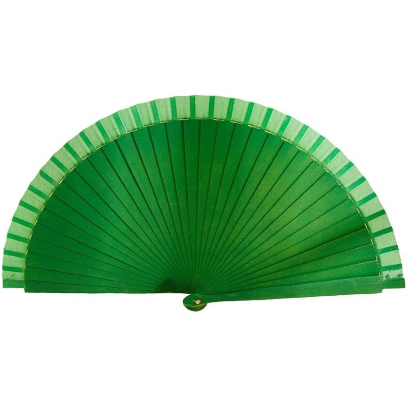 Traditional Wooden Hand Fan Classical Vintage Spanish Solid Color Folding Fan