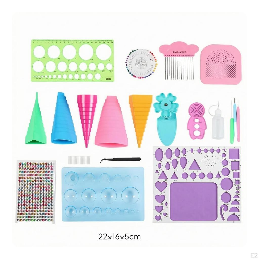 Paper Quilling Tool Kit Starter Template Creative for Card Making