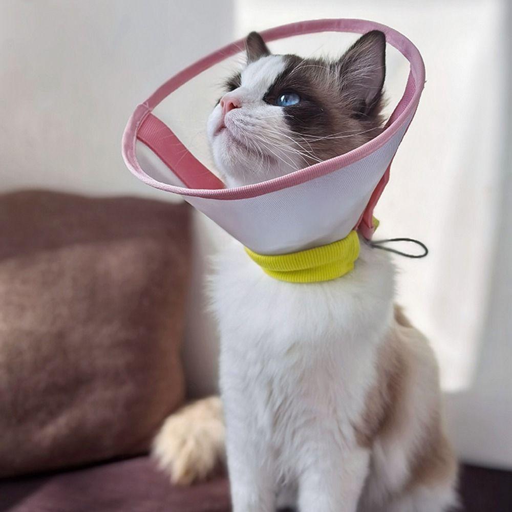 Breathable Pet Neck Cone Anti-Bite Cat Neck Protective Circle Dog Protective Head Cover  Pet Care