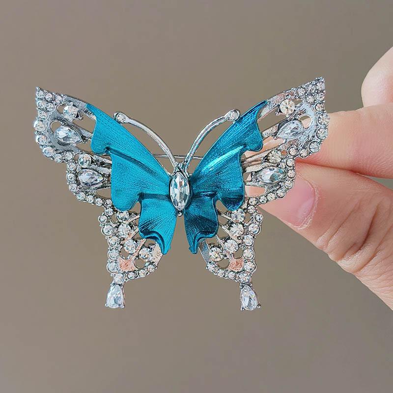 Elegant French Butterfly Brooch - Luxurious Pin Corsage for Clothing Accessories, Unisex