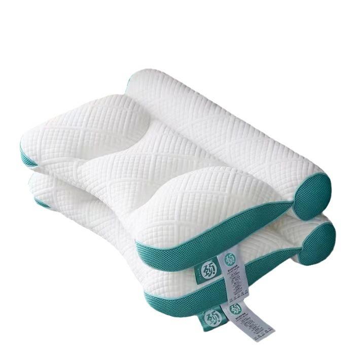 Oreiller cervical haut de gamme, oreiller ménager en coton tricoté, oreiller cervical pour la colonne vertébrale, dortoir étudiant simple respirant