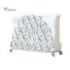 Vertical Paper Towel Stand Crystal Napkin Holder, Stable Storage Stand, with Anti-Slip Modern Rack Feet, Durable Rust-Proof Tissue Dispenser for Home