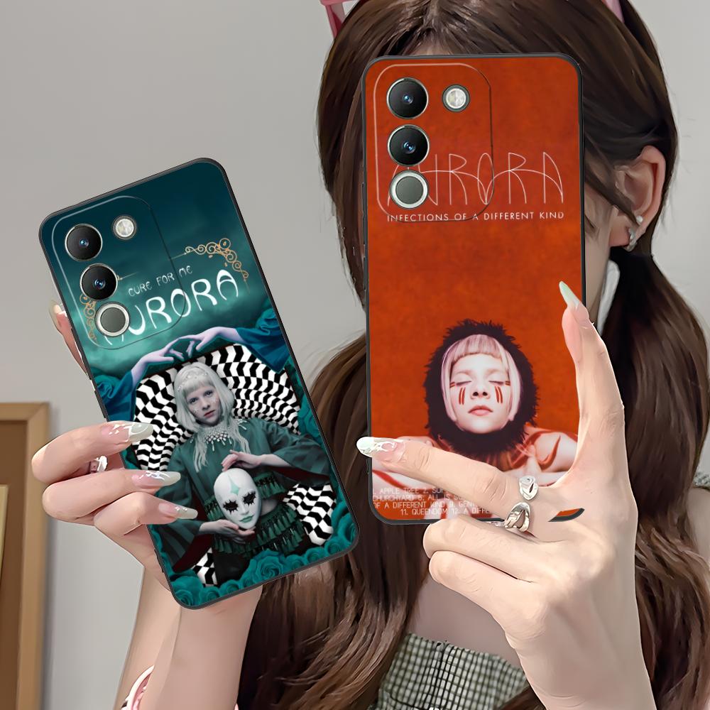 Aurora Aksnes Matte TPU Mobile Phone Case for VIVO V60 V50 V40 V30 V29 V27 V25 V23 Pro Lite 5G Colorful Printing Cover