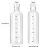 Ins 750/500ML Large Capacity Water Bottle with Time Marker Cover for Water Drinks Transparent Juice Simple Cup Birthday Gift