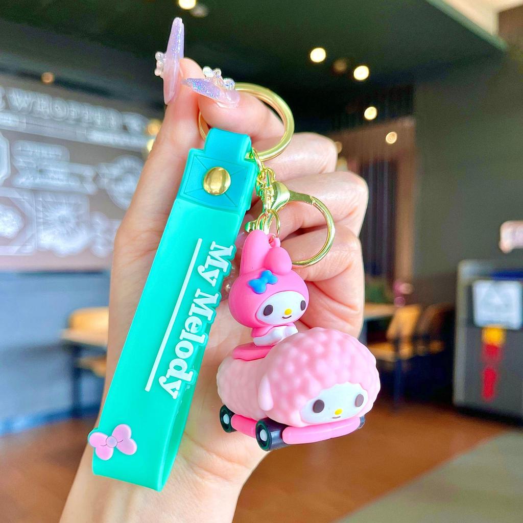 Bedårande Gris & Panda Stapelleksak Hängsmycke Nyckelring - Sött Par Bilväska Tillbehör, Perfekt Liten Gåva