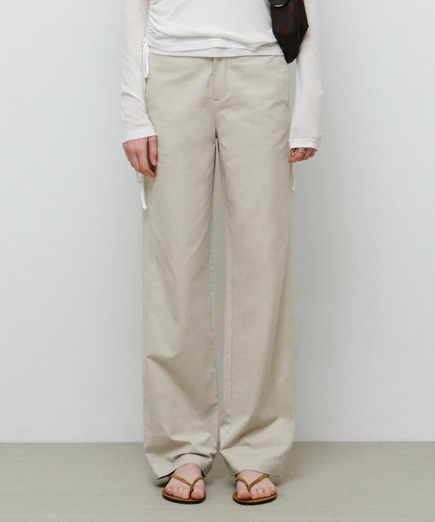 MONGDOL Button Pocket Straight Pants Beige Mdpt078Beige