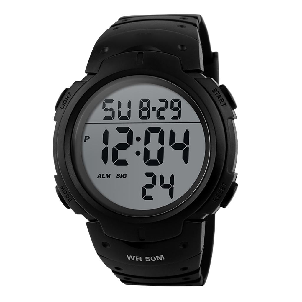 Men Digital Watch Stopwatch Alarm Luminous Watch
