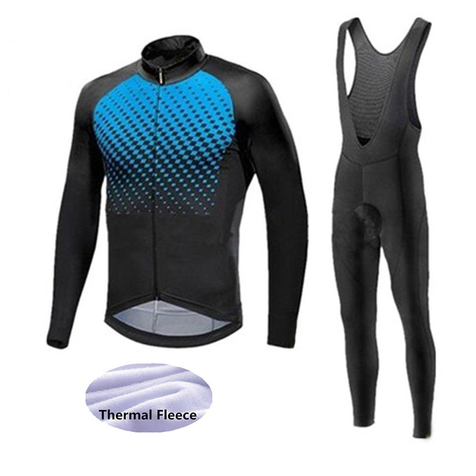 2026 Winter Fleece Warm Cycling Suit Set Thermal Fleece Team Ropa Ciclismo Warm Cycling Clothes Men Jersey Suit Outdoor Riding Bike MTB Bib Pants Set