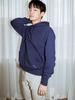[Organic Cotton] Navy Logo Embroidered Hoodie