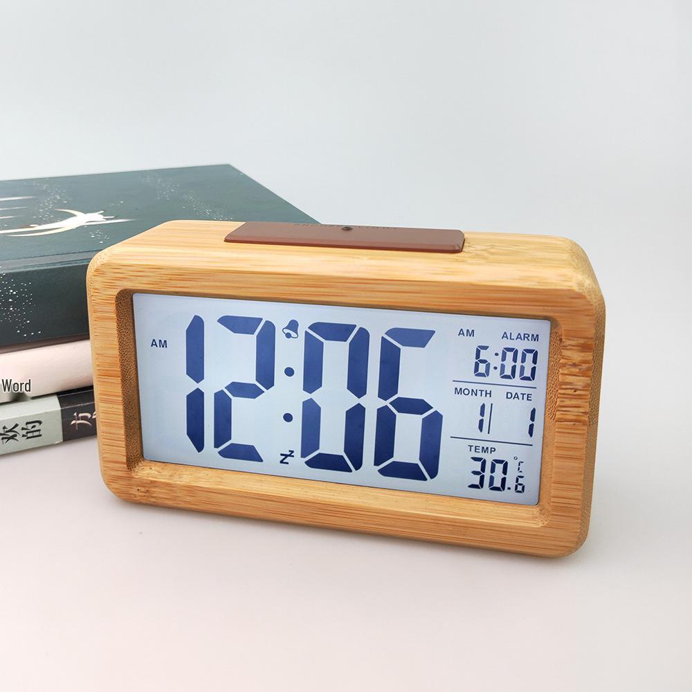 Popular Solid Wood Smart Alarm Clock - Fashionable Electronic Gift 1902